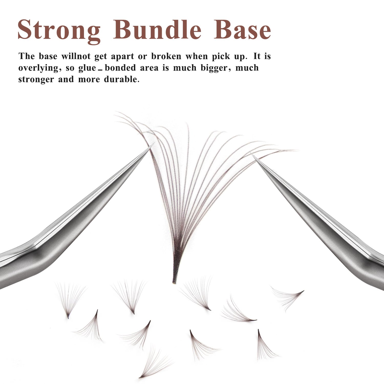 Brown Color Premade Fans 3D/4D/5DVolume Eyelash - Image 4