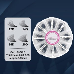 12D/14D/16D/20D Mix 8-15mm Premade Fans Pointy Base(800 Fans)