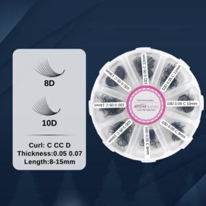 8D/10D Mix 8-15mm Premade Fans Pointy Base(800 Fans)